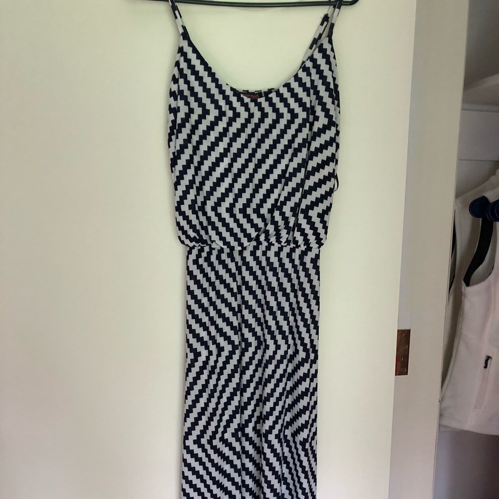 Chevron Navy and White Maxi